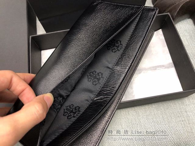 chrome hearts包 克羅心西裝夾 進口小牛皮 S925純銀 克羅心長錢夾 男女同款  gjc1948